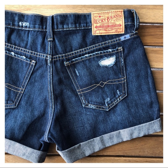 Lucky Brand Jeans Distressed Denim Shorts Size 25 - Picture 5 of 6